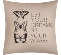 Наволочка декоративная Этель Butterfly dance вид 1, 40x40 см, 100% хлопок 9308519