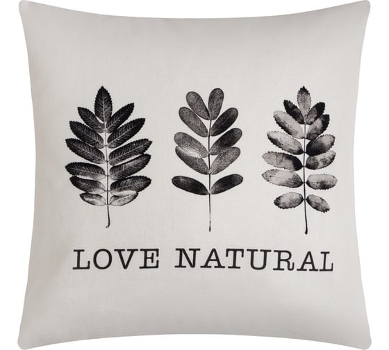 Наволочка декоративная Этель Natural print вид 1, 40x40 см, 100% хлопок 9308520
