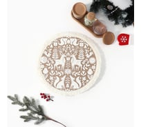 Салфетка Этель Олени белый, 37х37 см 10317602