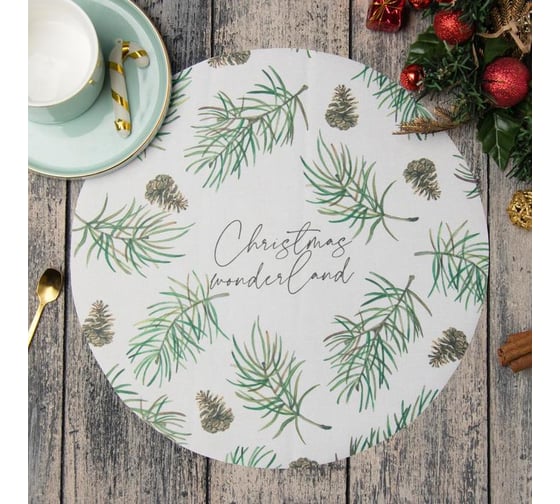 Салфетка на стол Этель Сhristmas wonderland 30x30 см, 100% п/э, оксфорд 420 г/м2 5167884