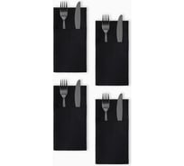 Набор конвертов для приборов Этель Home collection black-4 шт., 22x10 см, 45% лён, 55%хл 10609978