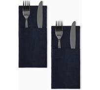Набор конвертов для приборов Этель Home collection blue -2 шт.,22x10 см, 100% лён 10609992