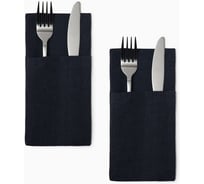 Набор конвертов для приборов Этель Home collection blue-2 шт, 22x10 см, 100% лён 10610025