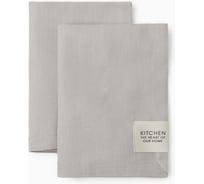 Набор салфеток Этель Kitchen, светло-серый, 40x40 см - 2 шт, 100% хлопок, саржа 250 г/м2 10472151