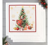 Набор салфеток Этель Щелкунчик 40x40 см, 100% хлопок, саржа 190 г/м2 - 4шт. 9907909