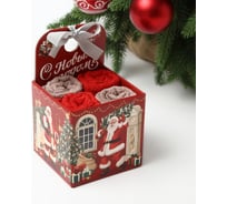 Набор махровых полотенец Этель "Санта" 30x30 см, 4 шт., хлопок 340 г/м2 10715161