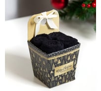 Набор махровых полотенец Этель Merry Christmas 30x30 см, 4 шт., хлопок 340 г/м2 7339078
