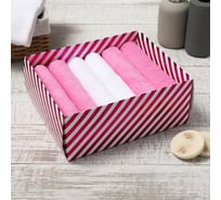 Набор махровых полотенец Этель Pink 30x30 см, 6 шт, 100% хлопок 10569823