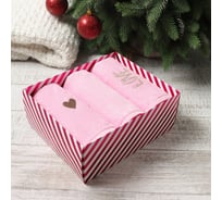 Набор махровых полотенец Этель LOVE 30x60 см, 3 шт, 100% хлопок, 340 г/м2 10615359