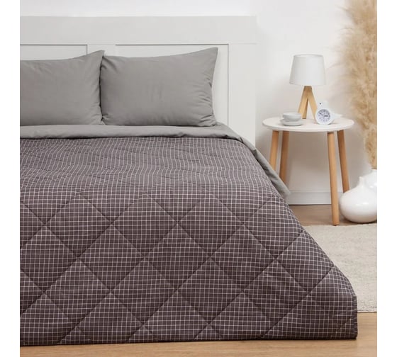Покрывало LoveLife 2 сп Cage: graphite 180х210±5 см, микрофайбер, 100% п/э 10623939 1