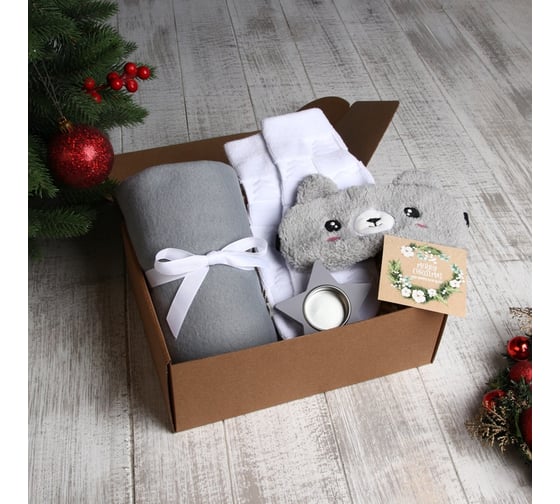 Набор подарочный Этель "Merry Christmas" плед и акс 9019984 1