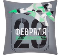 Наволочка декоративная Этель "Самолет" 40x40 см, велюр, 100% п/э 10808279