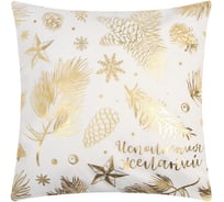 Чехол на подушку Этель "Шишки" 40x40 см, 100% п/э, велюр 9485445