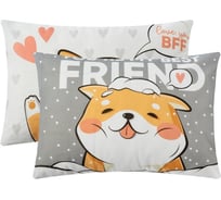 Комплект наволочек Этель Best friend 50x70 см - 2 шт, 100% хлопок, бязь 5091345