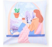 Чехол на подушку Этель "Зимние мечты" 40x40 см, 100% п/э 10402788