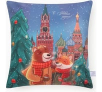 Чехол на подушку Этель "С Новым годом, страна", 40х40 см, 100 п\э, велюр 10417806