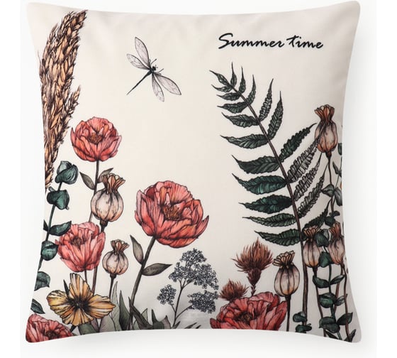 Чехол на подушку Этель "Summer time", 40х40 см, 100 п\э, велюр 10440216