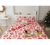Комплект постельного белья LoveLife евро "New Year's gifts" 200х217 см, 225х240 см, 50х70см-2шт, 100%хлопок, сатин 6779060