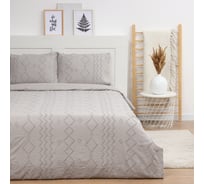 Комплект постельного белья LoveLife Tufting евро "Орнамент" 200х217 см, 230х240 см, 50х70см-2шт, цв. серый, 110 г/м2 10323109
