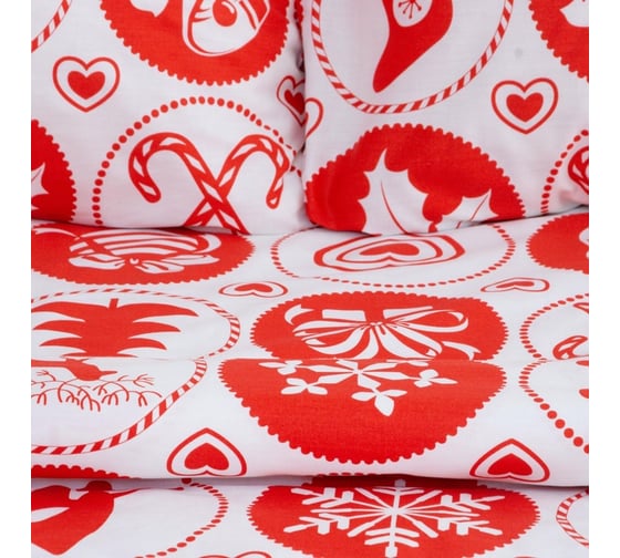 Комплект постельного белья LoveLife 2сп "New Year's gifts" 175х215 см, 200х225 см, 50х70см-2шт, 100%хлопок, сатин 6779059