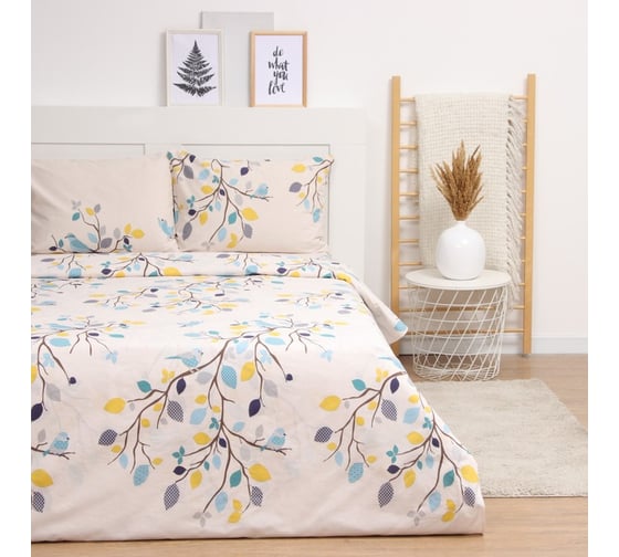 Комплект постельного белья LoveLife 1,5 сп Spring 153х215 см, 145х220 см, 50х70см-2шт, 100% хлопок, бязь, 125г/м2 10404362 1