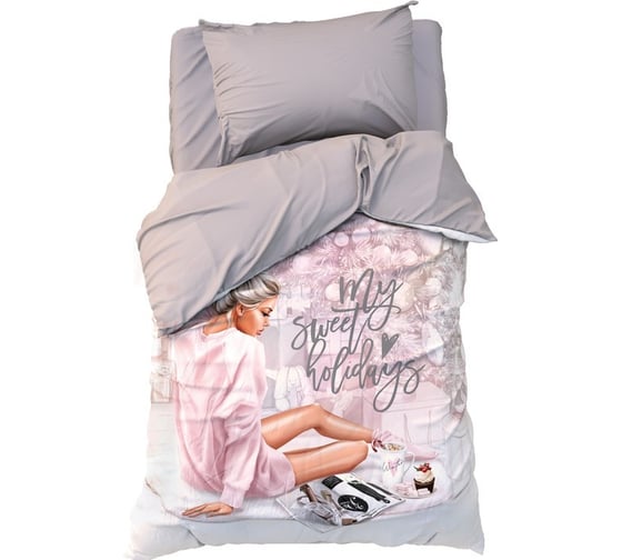 Комплект постельного белья Этель 1,5 сп Sweet holidays 143x215 см, 150x214 см, 50x70 см -1 шт, 100% хл, бязь 4935517