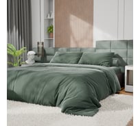 Комплект постельного белья Этель 1,5 сп Tencel 155х210 см, 160х245 см, 50х70см-2шт, цв. оливковый 10655041