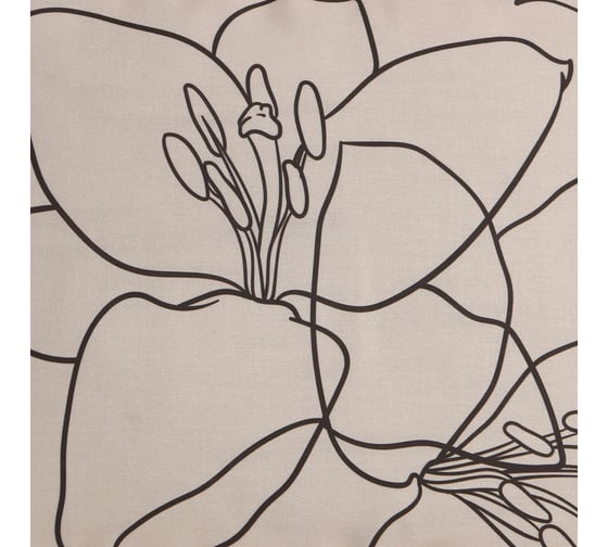 Комплект постельного белья Этель 1.5 сп Graphic flowers 143х215 см, 150х214 см, 50х70 см -2 шт, мако-сатин 114г/м2 935544 9355444