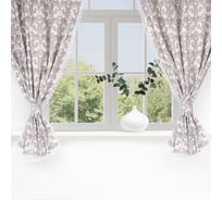 Комплект штор с подхватами для кухни Этель "Classic" 150x150 см, 2 шт., 100% хл, рогожка, 186г/м2 10658882