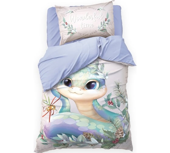 Комплект постельного белья Этель 1,5 сп Wonderful time 143x215 см, 150x214 см, 50x70 см -1 шт, 100 % хлопок, бязь 103832 10383277