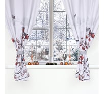 Комплект штор с подхватами для кухни Этель "Winter season" 145x180 +/-5см-2 шт., габардин 10420179
