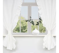 Комплект штор с подхватами для кухни Этель Ivory 110x180 см, 2 шт., 100% лён 170 г/м2 10300807