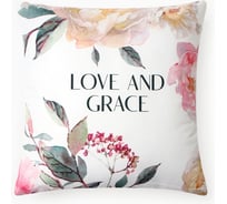 Подушка Этель "Love and grace" 40x40 см, велюр, 100% п/э 10781892