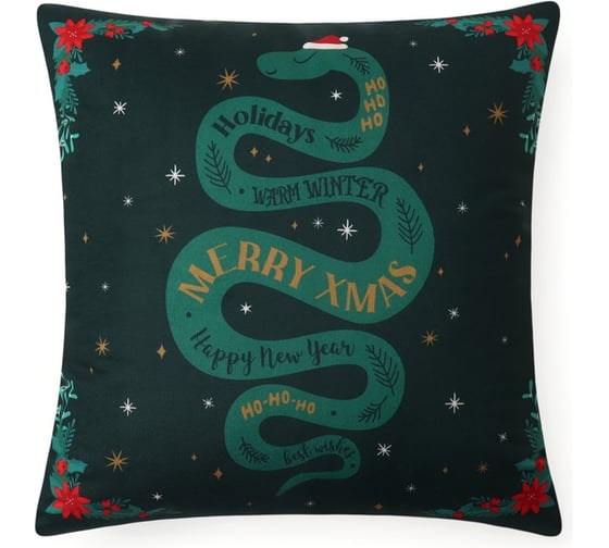 Подушка Этель "Merry Xmas" 40x40 см, 100% п/э, велюр 10454172