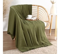 Плед Этель Waffle 150х240 см, цв. зеленый, вафля, 100% хлопок, 195гр/м2 10801049