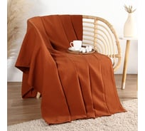 Плед Этель Waffle 180х240 см, цв. терракотовый, вафля, 100% хлопок, 195гр/м2 10801044