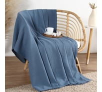 Плед Этель Waffle 180х240 см, цв. синий, вафля, 100% хлопок, 195гр/м2 10801057