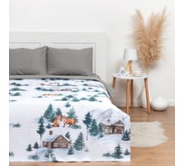 Покрывало Этель 1,5 сп Winter village, 145x210 см, микрофибра 9079346