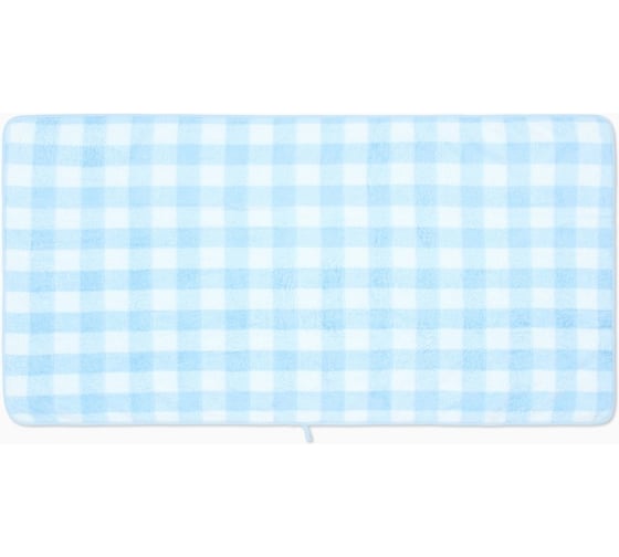 Полотенце банное Этель "Клетка", цв. синий, 70x140 см, 100% п/э, 240 г/м2 10518896 1