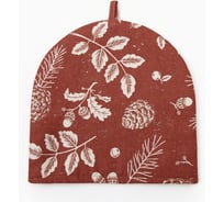 Грелка на чайник Этель "New Year's plants" 28x28 см, 100% хл, рогожка 186 г/м2 10658886