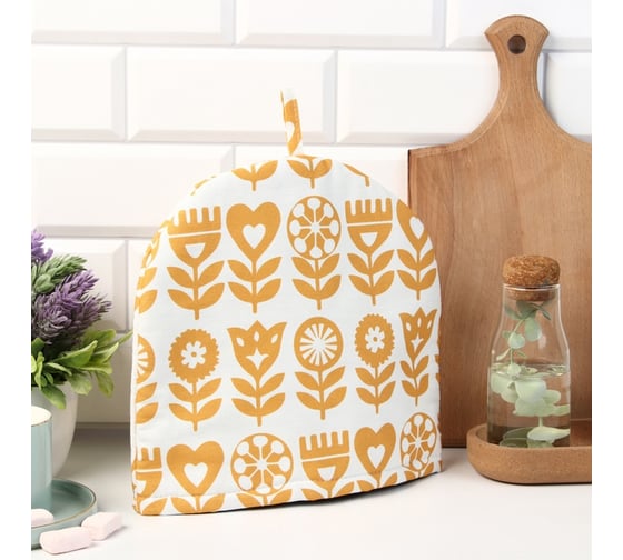 Грелка Этель Yellow garden 28x28 см, 100% хл, саржа 190 г/м2 10744955