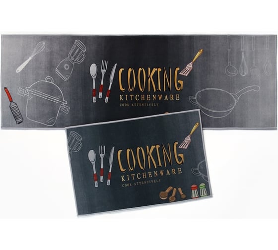 Набор ковриков для кухни Этель "Cooking" 2 шт, 40x60 см, 40x120 см 10516124