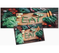 Набор ковриков для кухни Этель "EAT" 2 шт, 38x58 см, 38x118 см 10516147