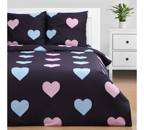 Комплект постельного белья Этель 2 сп Romance 175х215 см, 200х220 см, 70х70см-2 шт, бязь, 125 г/м2 9743697 1
