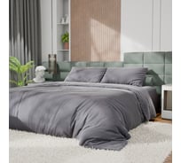 Комплект постельного белья Этель 2сп Tencel 180х210 см, 220х245 см, 50х70см-2шт, цв. серый 10655046