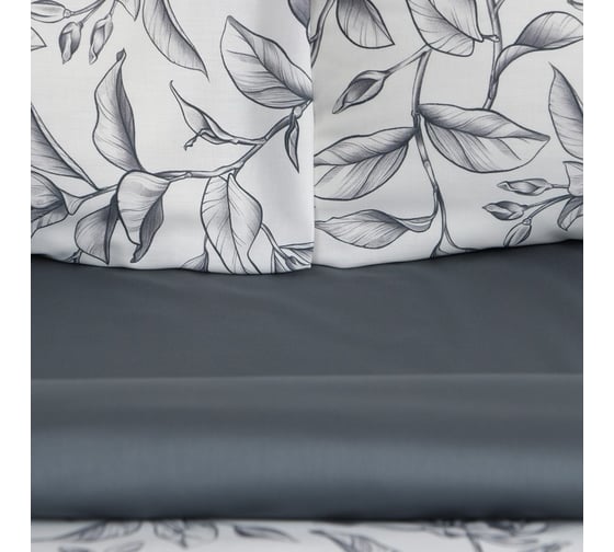 Комплект постельного белья Этель дуэт Magnolia 143х215 см - 2 шт, 220х240 см, 50х70 см -2 шт, мако-сатин 114г/м2 9355455