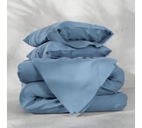 Комплект постельного белья Этель Дуэт Tencel 155х210см-2шт, 230х245 см, 50х70см-2шт, цв. серо-голубой 10655057