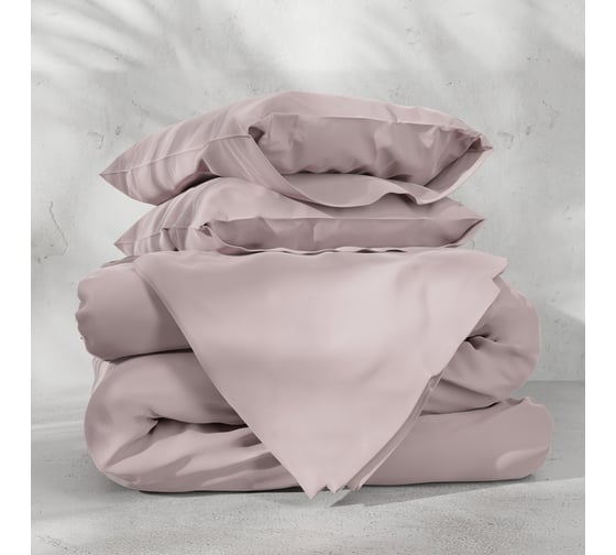 Комплект постельного белья Этель Дуэт Tencel 155х210см-2шт, 230х245 см, 50х70см-2шт, цв. пудра 10655039