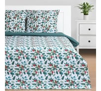 Комплект постельного белья Этель дуэт Winter berries 143х215 см 2 шт, 220х240 см, 70х70 см 2 шт, поплин 9823927