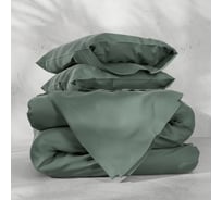 Комплект постельного белья Этель Евро Tencel 200х220 см, 230х245 см, 50х70см-2шт, цв. оливковый 10655043